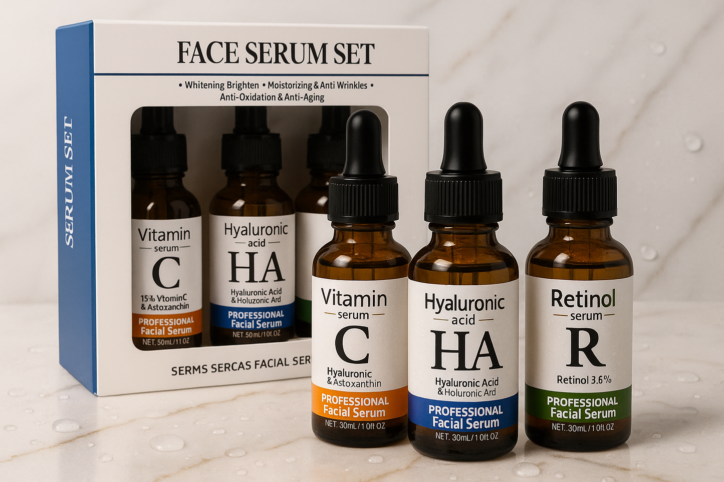 Tres serums, una sola rutina para iluminar, hidratar y reafirmar tu piel